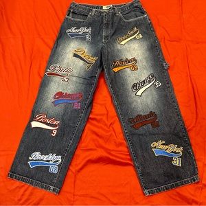 212 NYC Jeans with teams logos 38/32
